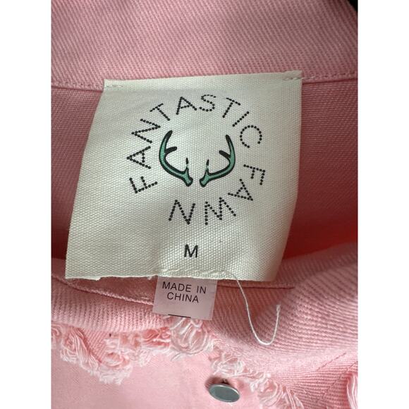 Fantastic Fawn Jacket Womens Medium Pink Sequin Shacket Western Festival Concert - Picture 2 of 7